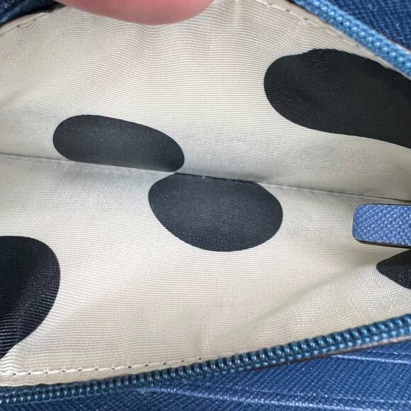 Kate Spade NEW YORK Two-Tone Blue Saffiano Leather Slim Bifold Wallet EUC - Picture 4 of 15